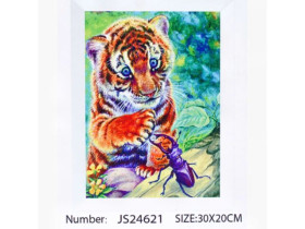 Алмазна мозаїка JS 24621 (50) "TK Group", "Тварини", 30х20 в коробці
