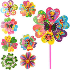 Ветрячок M 0792 (300шт) 2шт,размер средний,диам.22см,8видов,в кульке