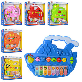 JT Пианино 7252 ABCDEF (48шт)звук(рус),свет,звуки животных,6 видов,на бат-ке