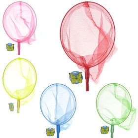 Сачок для бабочек M 0077 U/R (100шт) длина 70см, диаметр 20см