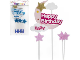 Топер для торта Happy Birthday "Місяць", арт. 87-3