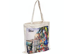 Еко - сумка з ручками 36*39см біла з малюнком 3639-1