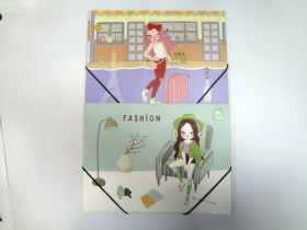 Папка на гумці A4 «Дівчинка», картонна, 215183, Імп (12/240)