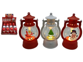 Ліхтар новорічний світящ.24006 LED "Д.Мороз, Сніговик,Ялинка" 12см