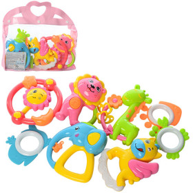 Погремушка 1068B12 (54шт) 8шт, от 10см, в сумке, 27-24-5см