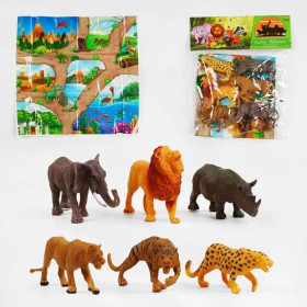 Набір диких тварин TK - 80466 (216) 6 тварин, ігрове поле, у пакеті