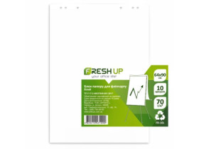 Блок для фліпчарту Fresh Up 640*900мм 10арк, білий 70г/м2 проклеєний в пакеті 100701