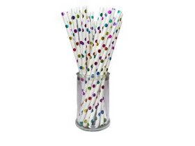 Трубочка для соку паперова (25шт) 2821