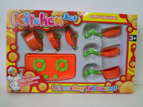 Посуда 006-7 A (24шт) 4 вида, в кор-ке, 45-28-7см