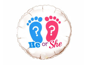 Кулька фольгована таблетка 18 He or She (10шт) 990324 Імп