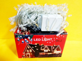 "W" Гирлянда LED 200 W (11,5м.) Белый цвет (100шт)