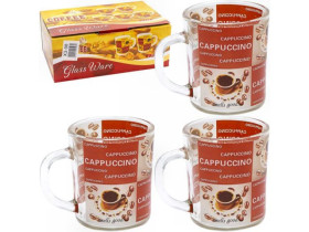 Чашка стекло кольорова "Cappuccino" 200мл ZB024-6шт (1уп)