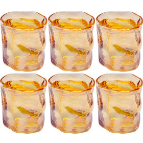 Склянка тонована скляна 6шт 250мл D-8080 (1уп)