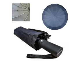 Парасолька автомат 9115 чорна 16 спиць 102см "TopRain"