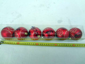 Шари ялинкові 617, 7см в колбі 6шт (48уп)