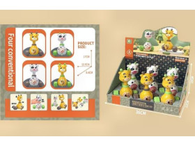 Набір заводних іграшок HY 719 жирафа, корова, брязкання (6шт)