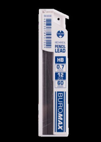 Стрижні для мех.олівців Buromax BM.8698 0.7мм HВ (12шт)