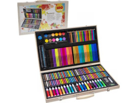 Набір художника 180 предметів 49393 у деревяній валізі