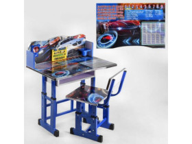 Парта зі стільчиком В-21065 (1) полиця, надбудова, регульована висота