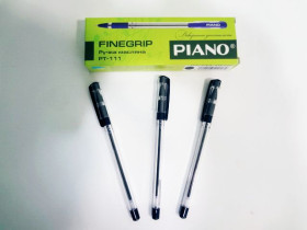 Ручка масл.PT-111 Piano Finegrip чорна (10шт)