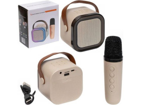 Бездротова система Караоке Колонка з LED Підсвічуванням + Мікрофон з функцією зміни голосу K12