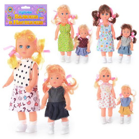 HU Кукла 1072 (96шт) Валюша и Настюша, муз.