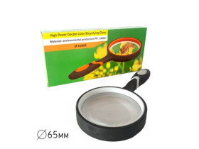 Лупа d-65мм, двоколірна ручка 56-2 (12шт) 383092