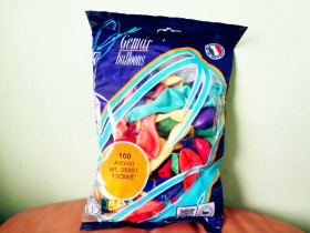 Шарики воздушные A50, ассорти, 100 штук