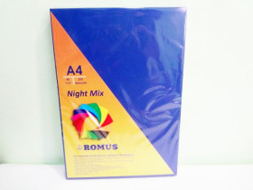 51352 Папір ксероксний кольоровий А4, 80 г/м², 250 арк., 5 темних кольорів