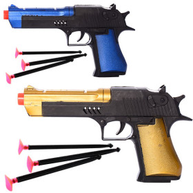 Пистолет 207-1-3 (216шт) пули-присоски 3шт, 2вида, в кульке, 22-13-3см