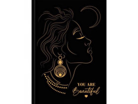 Блокнот А5 ТП-106 тверда палітурка матова ламінація,тиснення 160 арк, блок - папір "Creamy" (4шт)