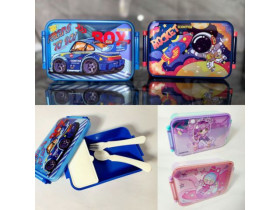 Ланч-бокс, пластик., з приборами, 8850, 12*17см, в асорт, 35-8,470053