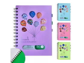 Блокнот на пружині,А5,120арк.,лінія.,пласт.обкл.з 5 розділ., 94-3,144026