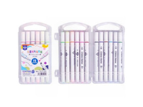 Фломастер двосторонній 190-12 кольорів *Children Marker* в пластиковому боксі (36шт/144)