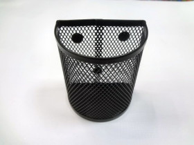 Стакан метал.чорний на магнітах 8*10см Імп 562012 напівкруг.