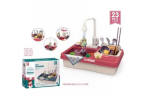 Кухня G 768 A (18) ЧЕРВОНА, 23 аксесуари, на батарейках, в коробці