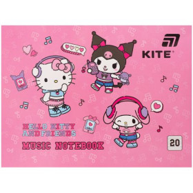 Зошит для нот Kite А5, 20 аркушів HK26-405, Hello Kitty