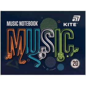 Зошит для нот Kite А5, 20 аркушів K26-405, Music