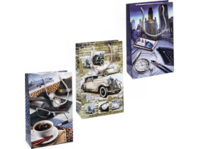 Сумка подарункова чоловіча, середня, 27×16×7 см, арт. 3001 (12 шт.)