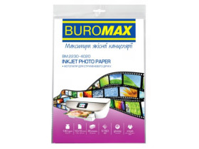 Фотопапір глянцевий А4, 180 г/м2, 20арк.BUROMAX BM.2220-4020