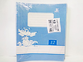 Зошит 12арк."ПЕРЛИНА" коса лінія (25/700)