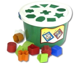 02-206 Ведро-логика, сортер, 10 геомет. фигур. (10шт)