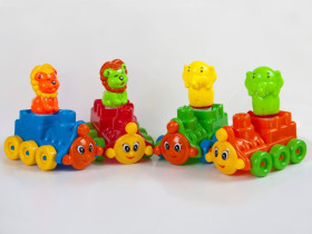 02-406 Конструктор "Паровоз", в сетке (20шт)