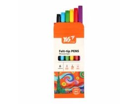 Фломастери YES 6 кольорів у карт. кор. "Orange Line" 650543