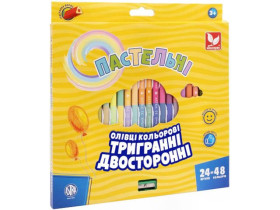 Олівці 24/48кол.паст.трикут.+чинка 312120005 (6шт) Школярик