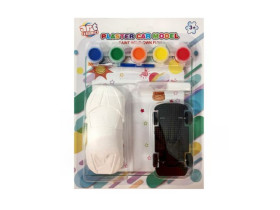 Набор гипсовая машинка,подставка+краски,кисть 8-4/858218