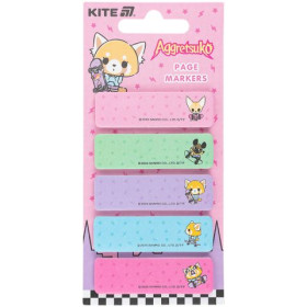 Закладка бумажная Kite Aggretsuko AR25-480, 5х15х50мм, 100 шт, прям.