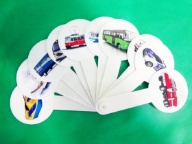 Віяло "Транспорт" (20 видів транспорту)