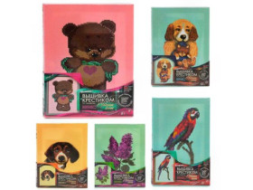 Вишивка хрестиком на канві VKB-02-01,02,03,04,05 дер.рамка (10шт)