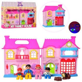 Домик 8205-1/9917 (36шт) звук,свет,фигурки,мебель,в кор-ке,39-28-7см